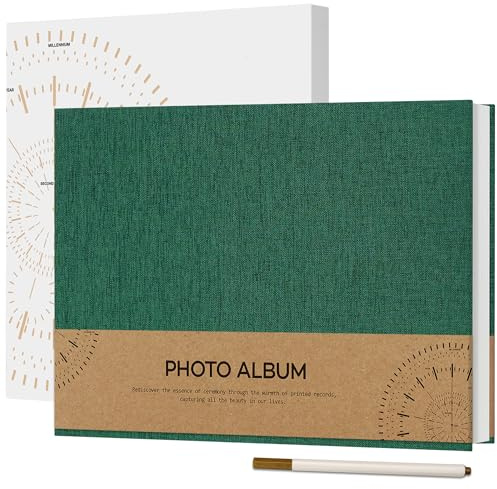 Vienrose Self Adhesive Photo Album, 60 Pages, 21.5x30 cm, Dark Green