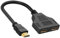 Cable Adaptador HDMI Splitter 1 en 2 Salida, 1080P HDMI 1 a 2 vías, para Monitores Duales Duplicados/Espejo, Compatible con Dos Televisores al Mismo Tiempo, para HD, LCD, TV