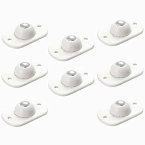 Lot de 8 Roulettes Auto-Adhésives, Mini Roulettes à Billes Autocollantes en Plastique pour Meubles, Roulettes Pivotantes 360 ° à Billes Pour Petits Meubles, Boîte de Rangement