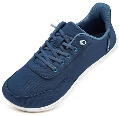 HOBIBEAR Barefoot Unisex, Bred tå, Slip-On Hands Free, Marinblå, 38 EU bred