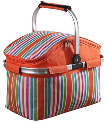 Isolierter Picknickkorb - Kühltasche, 30L große Picknickbox, faltbarer Picknickkorb, Outdoor-Picknickkorb für Reisen, Arbeit, Wandern, Camping, Picknick