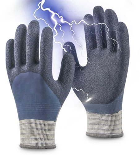 Yanmis Elektrische Isolierte Handschuhe für 1000 V und Unterhalb der Elektrischen Geräte Elektriker Handschuhe Flammhemmungsdämmung Arbeit Handschuh mit Gummi -Nicht -Schlupf -Design