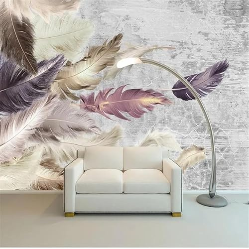 XLMING Kreative Retro Zement Textur Feder Tapete 3D Tapeten Büro Esszimmer Sofa Flur Schlafzimmer Wohnzimmer TV Dekorative Wand-150cm×105cm