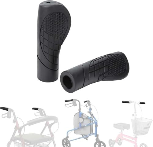 ZYEKIU 2 Pièces Poignées de Déambulateur, Poignées pour Vélo Ergonomique, Poignee Velo Antidérapant, Poignée VTT Antichoc, Poignee Velo Enfant 22 mm, pour VTT, Vélos de Route, Fauteuils Roulants