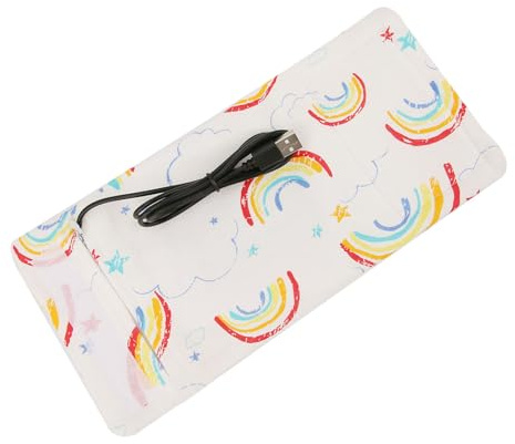 TOPINCN Biberon USB Mantieni L'isolamento di Copertura per Viaggi per Latte Portatile Caldo per Nutrizione Infantile Cotone Spandex Soluzione di Materiale Misto per i Genitori in Viaggio (Arcobaleno)