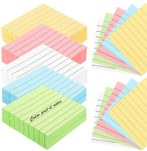 10 PackungHaftnotizen Klebezettel, Sticky Notes, Farbige Haftnotizen Bunte Haftnotizen Blöcke, Selbstklebende Notizzettel Klebend, Notizzettel Block für Büro Zuhause Schule, 76 x 76 mm, 5 Farben