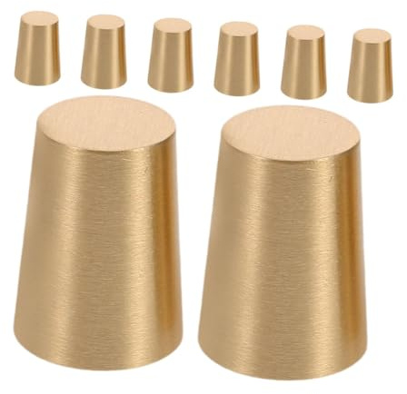 DOITOOL 8 Pcs Brass Furniture Feet Pads Cone-shaped Table Feet Protectors with Fine Grips Elegant Craftsmanship Multiple Uses for Home Decor