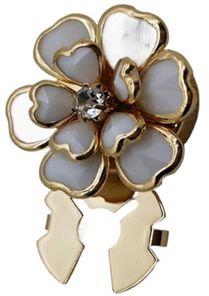 Blommande knappöverdrag för kvinnor, strass blommig manschettknappar, blusar, klänning, tillbehör, Se référer au descriptif, Metall, 0