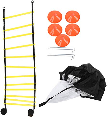 Agility Ladder Training Set Soccer Training Kids Coordination Ladders for Soccer Ladder Disc Drag Parachute Lattice Agile Rope Slalom Accessories