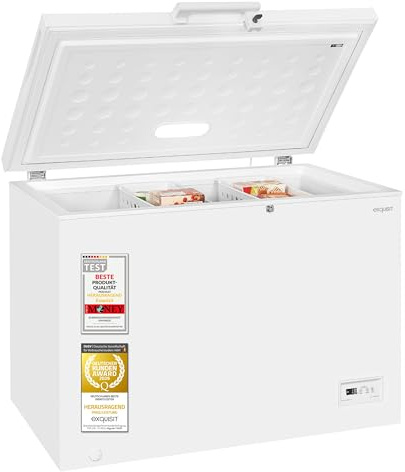 Exquisit Gefriertruhe 308 l - GT5320-HE-041D Weiss mit Kühlmodus