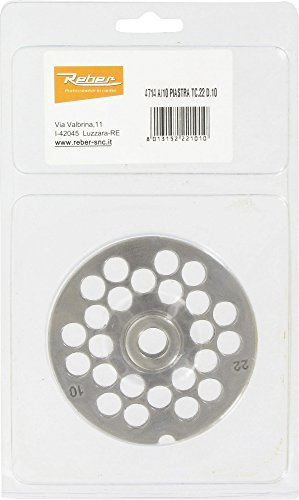 Reber 4714A - Griglia per tritacarne, spessore 10 mm, acciaio