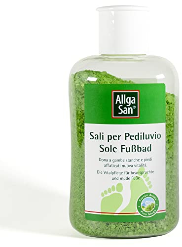 Allga San Sali da Bagno Per Pediluvio Piedi - ad Azione Igienizzante, Ammorbidisce i Piedi Secchi, Aiuta il Microcircolo, Contrasta l'Odore - Con Olio di Pino Mugo