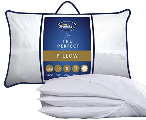Silentnight Perfect Pillow – Adjustable Height to Suit Back, Front and Side Sleepers with Soft, Medium and Firm Support – Machine Washable and Hypoallergenic Hotel Quality Luxury Bed Pillow, White