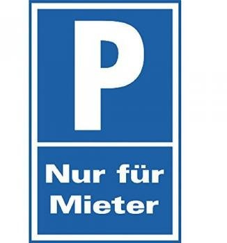 Parkplatz-Schilder - PARKEN NUR FÜR MIETER - 308706 - Gr. 40 x 25 cm