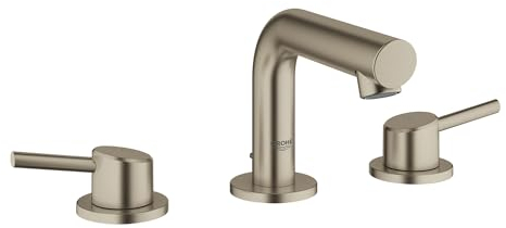 Grohe 20572EN1 Concetto 20,3 cm Breiter 2-Griff-Badezimmer-Wasserhahn in gebürstetem Nickel