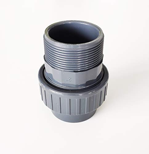 PISCINEO Union démontable PVC (2'' mâle d'un côté et diam. 50mm de l'autre)