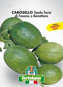 Sementi orticole di qualità l'ortolano in busta termosaldata (160 varietà) (CAROSELLO TONDO LISCIO DI FASANO O BARATTIERE)