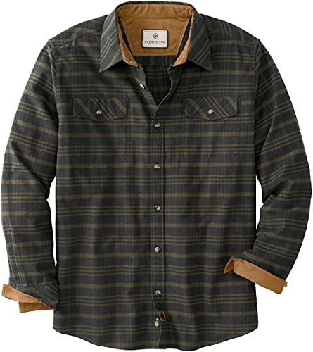 Legendary Whitetails Men's Legendary Flannel Shirt, Cool Army Melange, Large, Cool Army Melange, Large