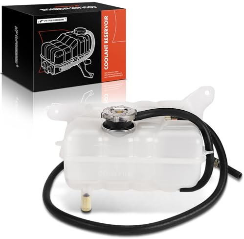 A-Premium Engine Coolant Overflow Recovery Reservoir Tank [with Cap & Tubing] Compatible with Jeep [KJ] Libert 2002-2007 3.7L, Sport Utility, Replace# 52079788AD - Front