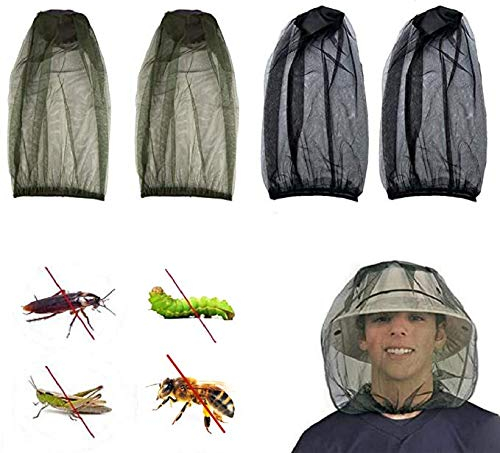 JINXM 4 Pack Insect Head Net Mosquito Head Net Protect From Mosquito Insect Bug