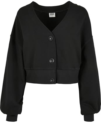 Urban Classics Damer kvinnor ekologisk översized kort frotté kofta