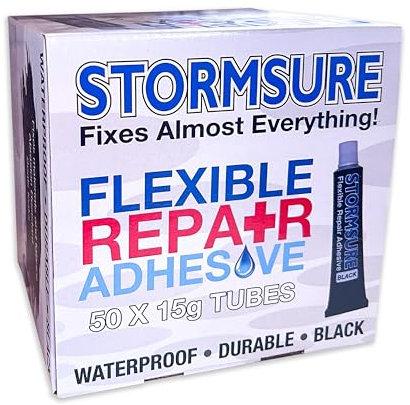 Stormsure Flexibelt Reparationslim (50x 15g) Svarta Tuberklar för hållbar, flexibel och vattentät reparation