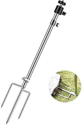1 Pack Trail & Game Camera Stand Thick Foldable Stainless Steel Bracket 360° Adjustable Universal Thread Connection 1/4''-20 (6 mm) for Trail Camera Deer Cam Accessories