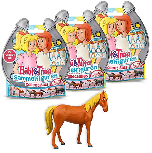 CRAZE Bibi and Tina 41246 Toy Figures, Multipack, Horses Toy Figures for Collecting and Exchanging, Farm, Animal Horses, Girls, Gift Games from 3 Years