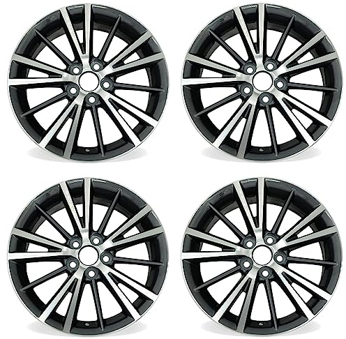 New Set of 16 16x6.5 Inch Alloy Wheel for 2014–2019 Toyota Corolla | OEM Design Replacement Rim | Machined Grey | Direct Fit - OE Stock Specs | 75150 75150B