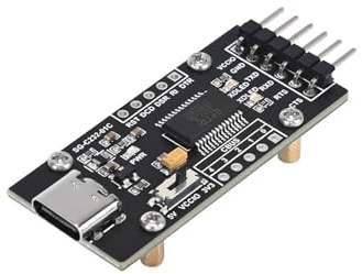 FT232RL USB to UART TTL Serial Adapter, Type-C USB 2.0 to Serial Converter Board, 3.3V/5V Level Switch, CTS/RTS Flow Control, TX/RX LEDs, for Arduino, compatible with Raspberry Pi