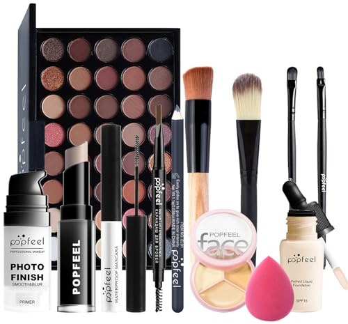 Professional Trucchi Donna Offerta, MKNZOME Set Trucchi Make Up Completo Kit Makeup Regalo di Natale e Compleanno Palette Ombretti Professionali Rossetti Make-up Fondotinta Correttore