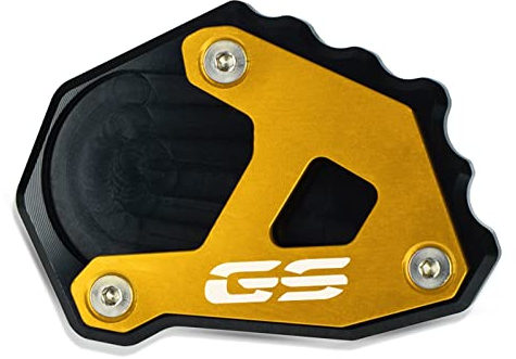 NOLLAM Motorradständer Motorrad CNC Ständer Vergrößerer Platte Seitenständer Verlängerung Pad Für BMW R 1250 GS R 1200 GS R1250GS K51 R1200GS K50 Adventure (Color : Black Gold)