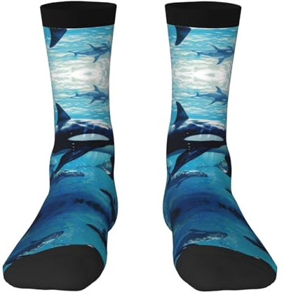 Killerwale Schwimmsocken für Damen und Herren, überlegener Komfort für Sport und den täglichen Gebrauch, Killer Whales zum Schwimmen, One size
