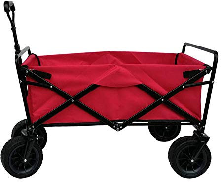 HARIPYER Chariot Pliant, Chariot de Jardin à Traction Manuelle, Chariot de Transport de Jardin, Camion Portable Pliable pour Camping en Plein Air, Barbecue, Shopping, Jardinage, Capacité de 150 kg