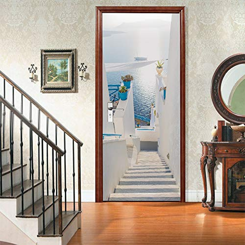 workid Türtapete Selbstklebend Türfolie Selbstklebend Türaufkleber Türposter Türsticker Fototapete 3D Effekt für Schlafzimmer Wohnzimmer Küche Ozean 90 * 200cm MTHP-01