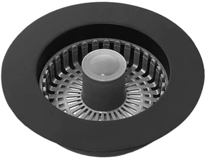 Easy to Clean Kitchen Sink Strainer, Efficient Sink Filter, Versatile Sink Strainer Stopper, Convenient Drainage Strainer Basket, 4.33x2.76 Inches for Kitchen Black, Silver