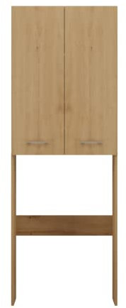 Mobile Lavatrice Stile Moderno 2 Ante 4 Ripiani 183x64x30