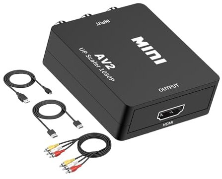 Generico Adattatore Per Cavi E Audio 'adattatore Video Adattatore Per Cavo AV | Av A Componente Converter | Adattatore Convertitore Audio Video | | Convertitore A hdmii Per Scatole TV, Famiglia, Am