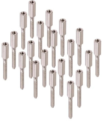 Nickel Extension Studs, M3.5 x 35mm - Switch Screws Extending Socket (20)