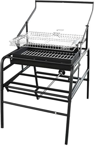 ZTGL Upgrade, Holzkohlegrill, Standgrill, Tragbarer Barbacue, Edelstahl Holzkohle BBQ Grill, Premium Klappbarer Camping-Grill, Holzkohle Klappgrill, Campinggrill Picknickgrill