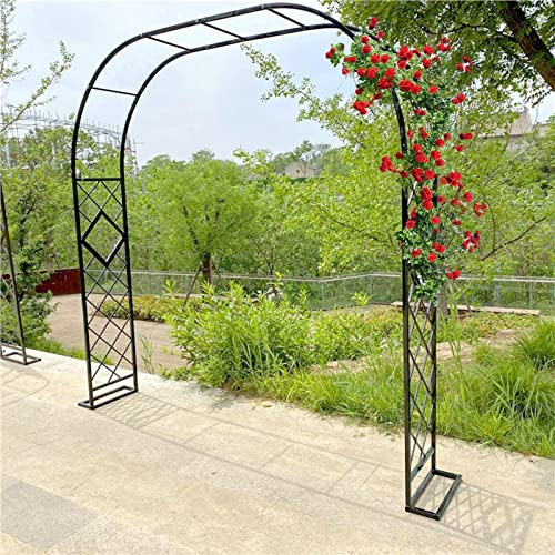Arche de jardin pour plantes grimpantes, treillage en métal, pergola, 140 x 230 cm, 220 x 230 cm, 180 x 270 cm, 360 x 70 cm, base noir/marron/vert foncé/blanc