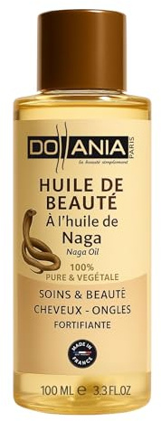 Dollania – Huile de Naga Pure 100% Végétale – Soin Fortifiant Cheveux Secs, Cassants & Ongles Fragiles – Nourrissante, Hydratante, Anti-Casse – 100 ml – Made in France (100 ml)