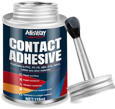 AllisWay Colle Contact, Colle PVC, colle Bache, Forte Adhérence et Excellentes Propriétés d'Imperméabilité, Convient à la Réparation des Bâches de Camion, des Tentes, des Bâches de Bassin, etc