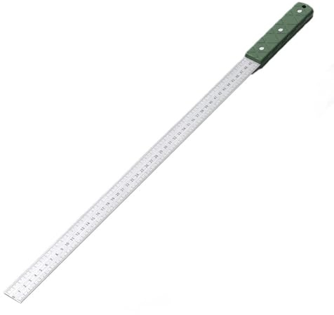 NiuLumea Regla de medición de acero al manganeso de 5 mm de grosor con mango antideslizante y llave inglesa, kit de herramientas