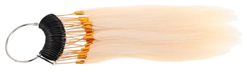 LIFKOME Échantillons de Cheveux Humains Naturels pour Test de Coloration en Salon Texture Réaliste Pratique et Facile à Utiliser Lot de 1 Set de Set pour Entraînement Coiffure