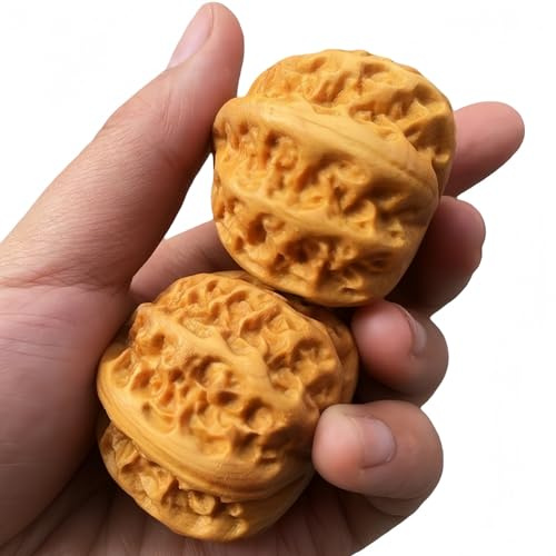 Vyloky Naturliga massagebollar i trä, set om 2, hand- och fasciaboll mot spänningar för nacke, rygg, fötter – perfekt hälsogåva (massageball)