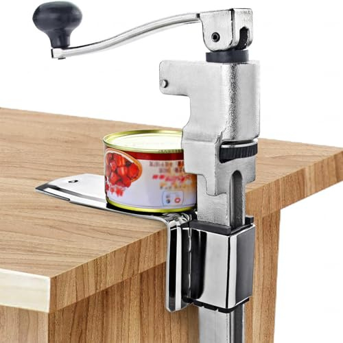 Abrelatas manual con barra de extensión y base desmontable para uso comercial en cocina