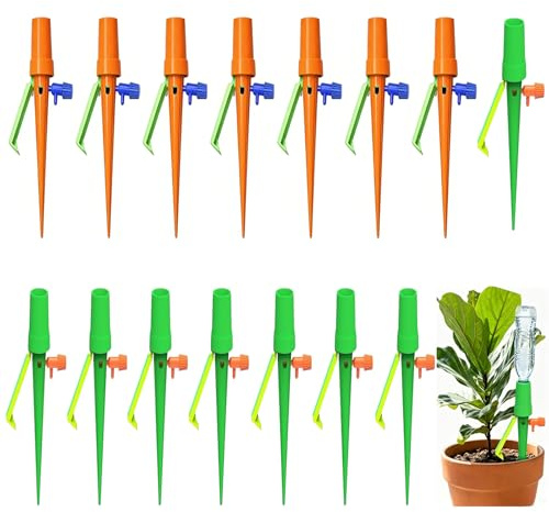 15 Stück Automatische Bewässerung Set,Tröpfchenbewässerung,Bewässerungssystem Garten,Urlaub Bewässerungssystem für Pflanzen,Geeignet für Topfpflanzen, Festwässerung