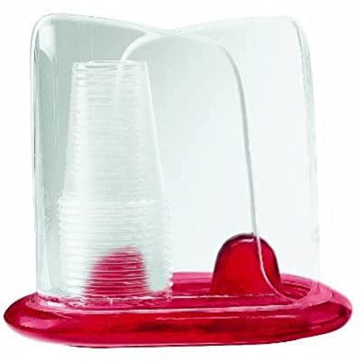 Guzzini Portabicchieri Feeling, Rosso Chiaro, 21.8 x 13.7 x h20 cm