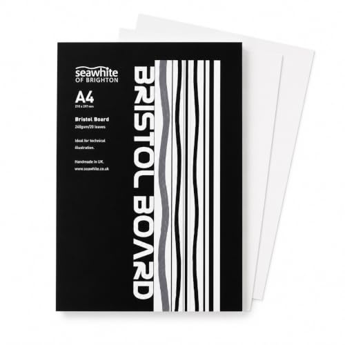 Seawhite Brighton Bristol-Kartonblock, A4, 240 g/m², 20 Blatt